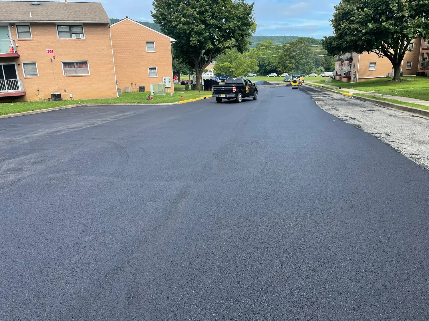 New asphalt parking lot paving by GSP Asphalt Paving