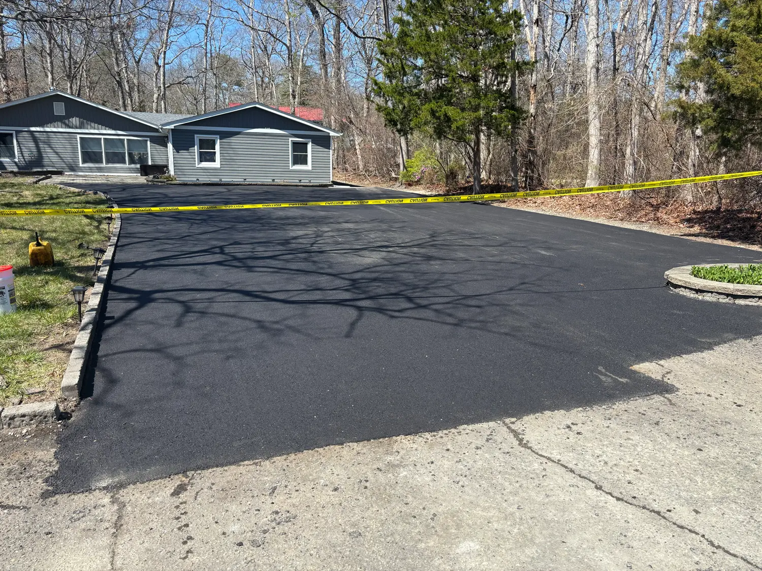 New asphalt driveway installation by GSP Asphalt Paving